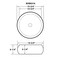 Ruvati 16" Bathroom Vessel Sink Round White Above Counter Circular Ceramic RVB0316 - alternate 4